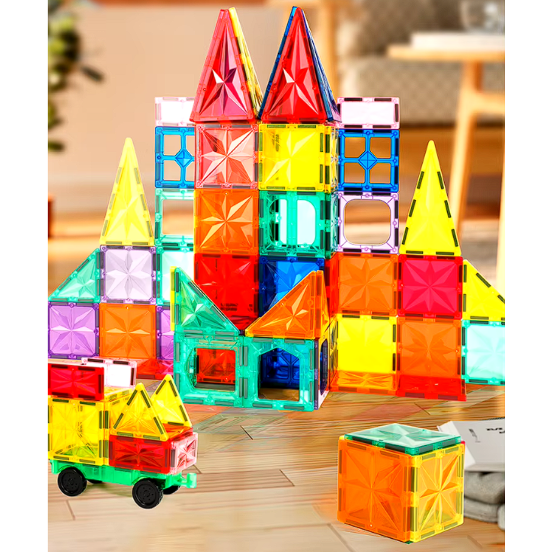 Set de Constructie Magnetica Color Moonkee 78 piese castel