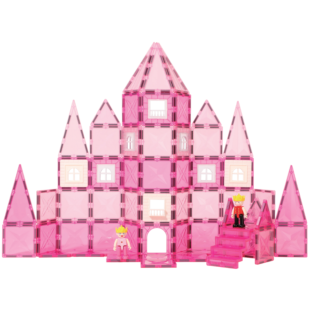 Set de Constructie Magnetica Roz Moonkee forma castel