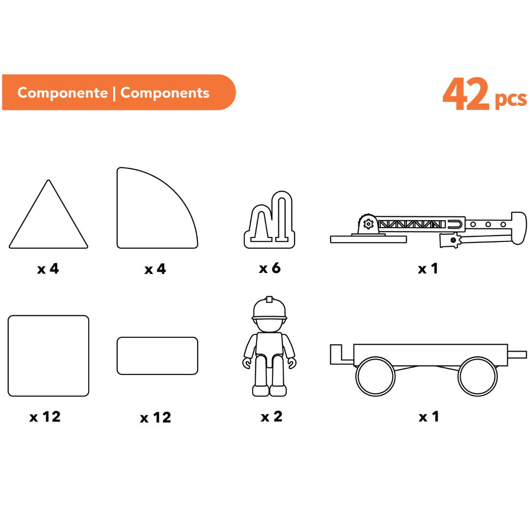 Set de Constructie Magnetica Santier Moonkee ce contine cutia