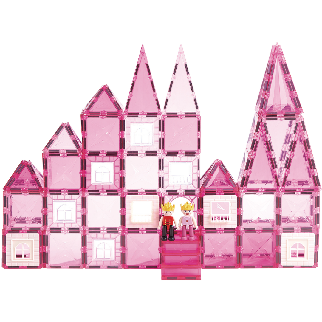 Set de Constructie Magnetica Roz Moonkee castel