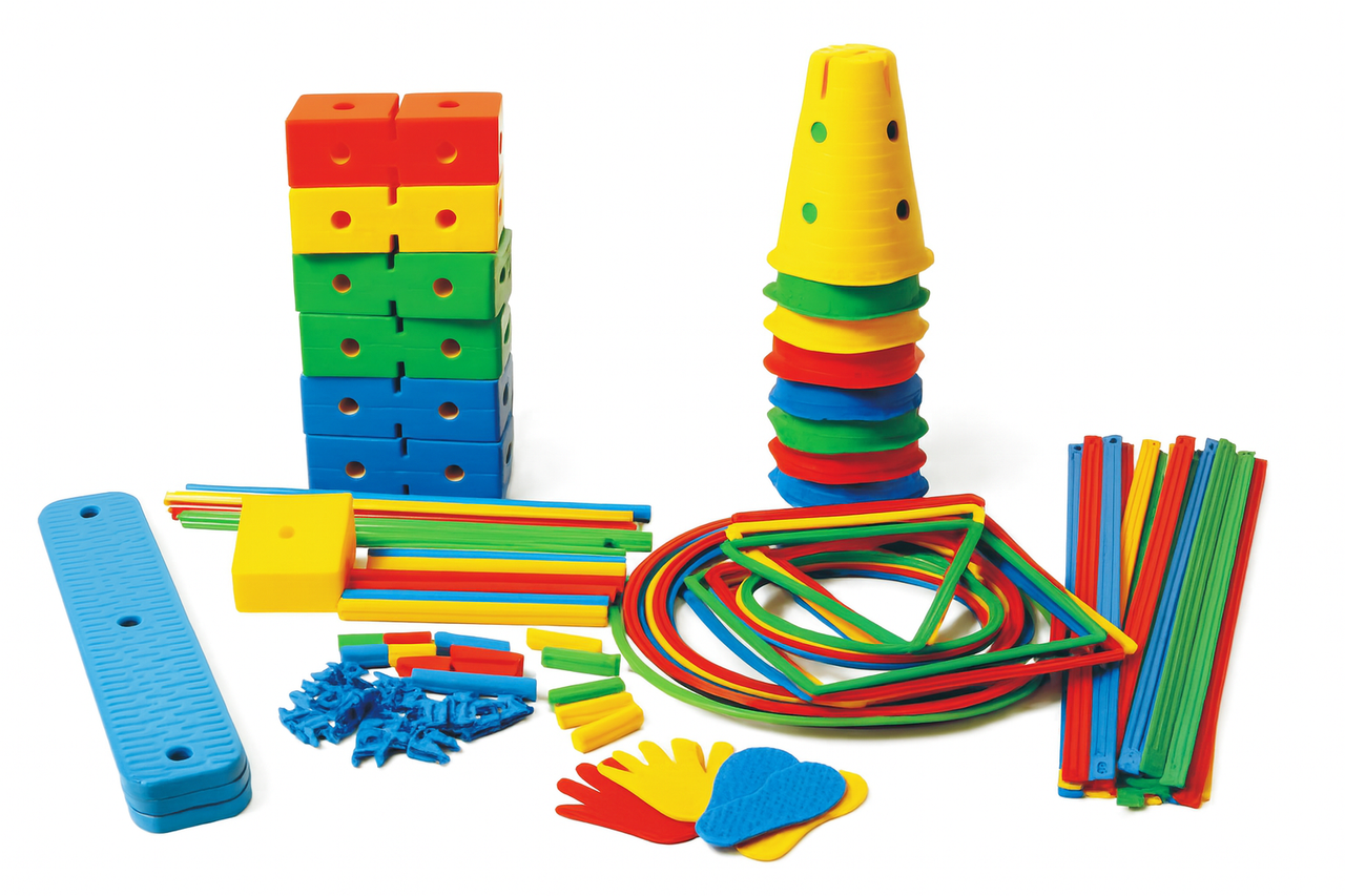 Setul de Echilibru și Psihomotricitate Moonkee este un set inovator de jucării pentru dezvoltarea echilibrului la copii între 3-6 ani, conceput special pentru a susține motricitatea grosieră și coordonarea